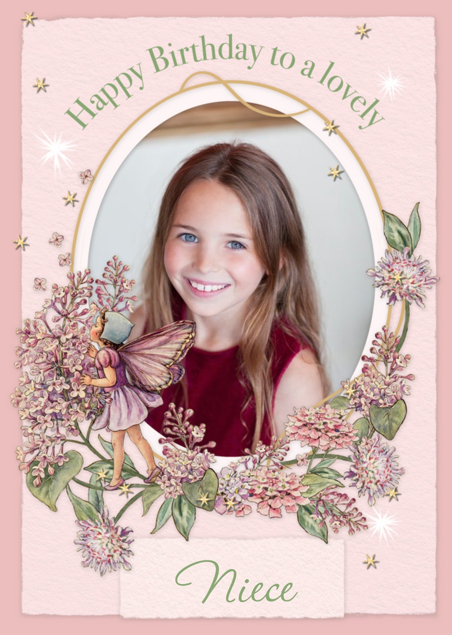 Flower Fairies Lovely Niece Photo Upload Birthday Card Ecard