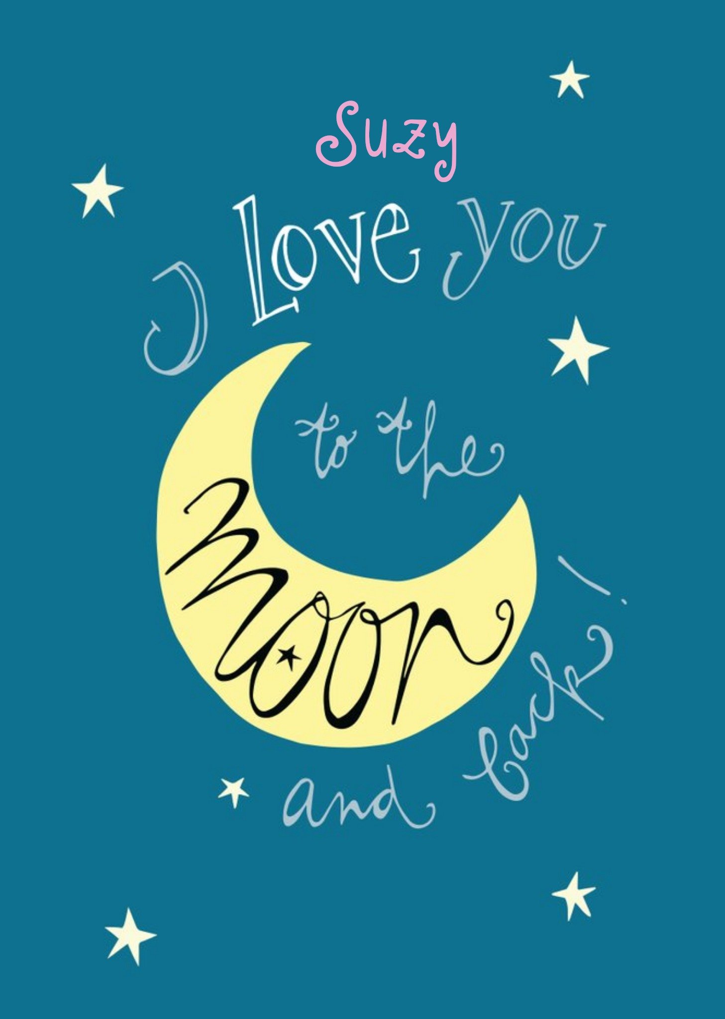 Moonpig Love You To The Moon And Back Card Ecard