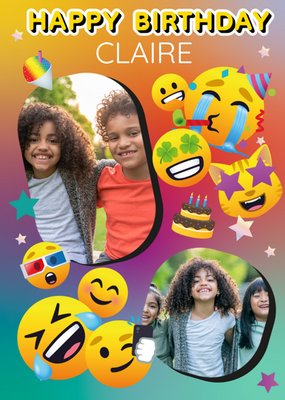 Emoji Photo Upload Birthday Card