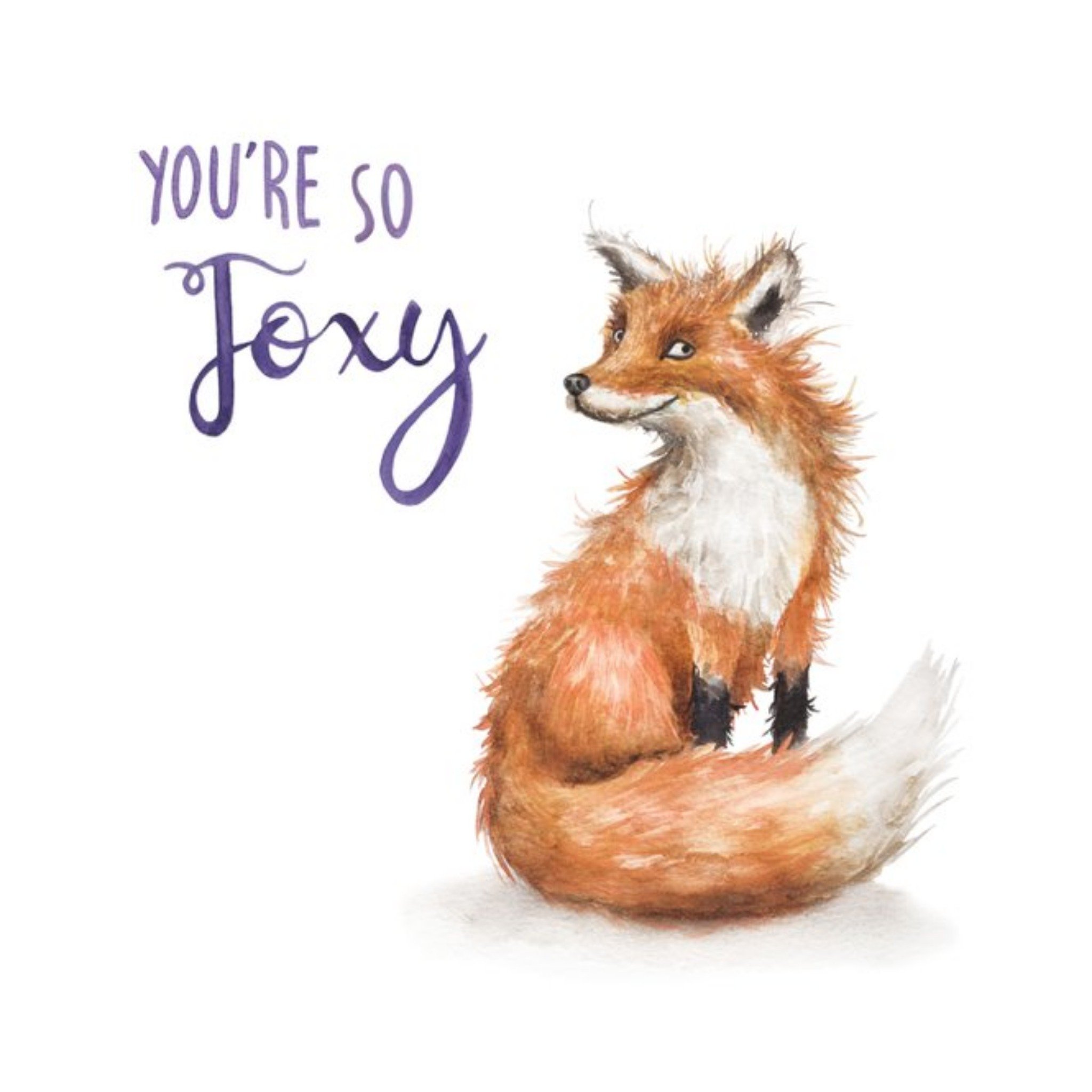 Fox You Are So Foxy Card, Square