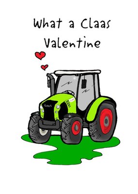 Karen Flanart Funny Illustrated Tractor Valentine's Day Card