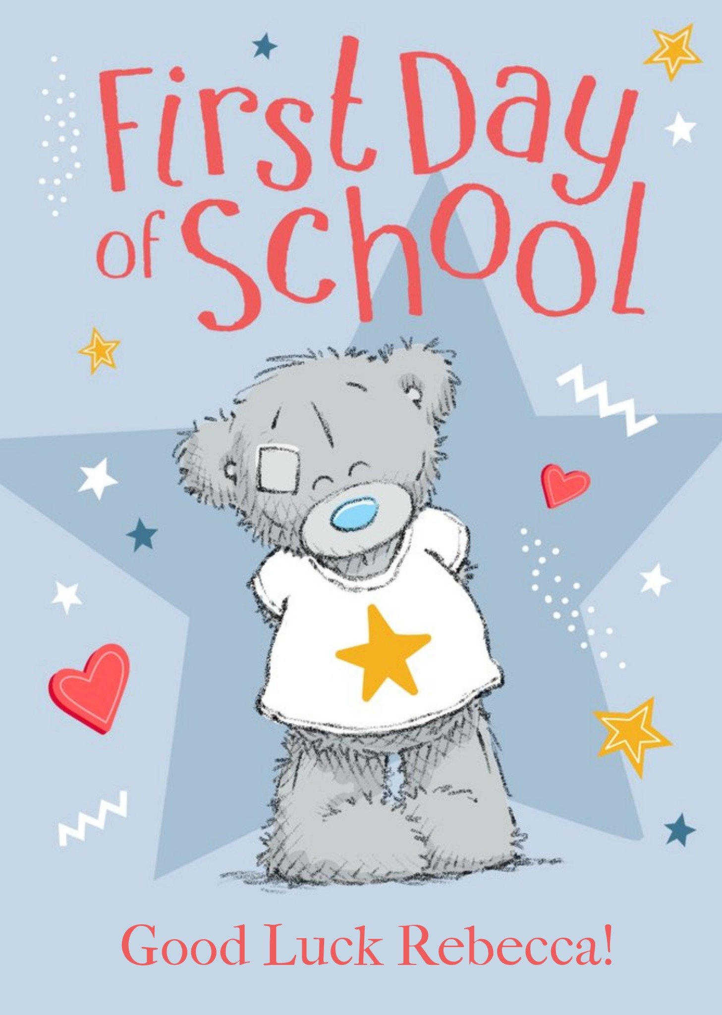 Me To You Tatty Teddy First Day Of School Good Luck Card