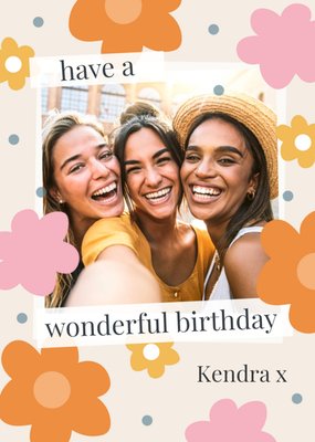 Wonderful Photo Upload Birthday Card