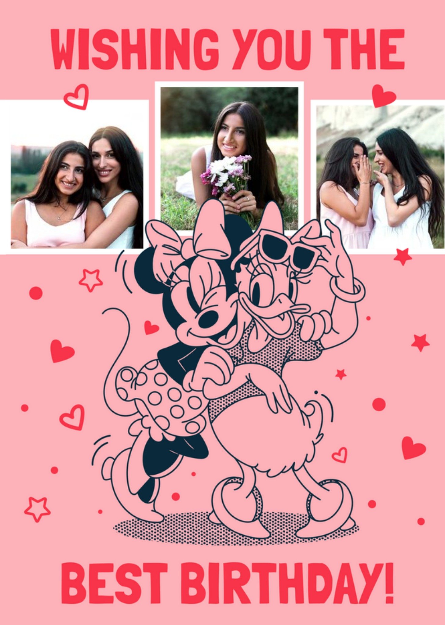 Disney Minnie Mouse And Daisy Duck Photo Upload Birthday Card Ecard