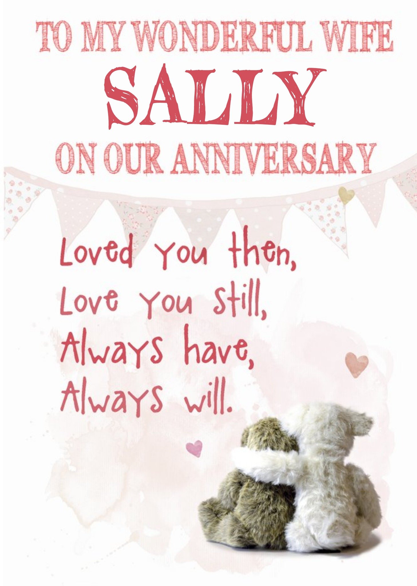 Moonpig Anniversary Card - Sentimental - Love You - Wife, Large