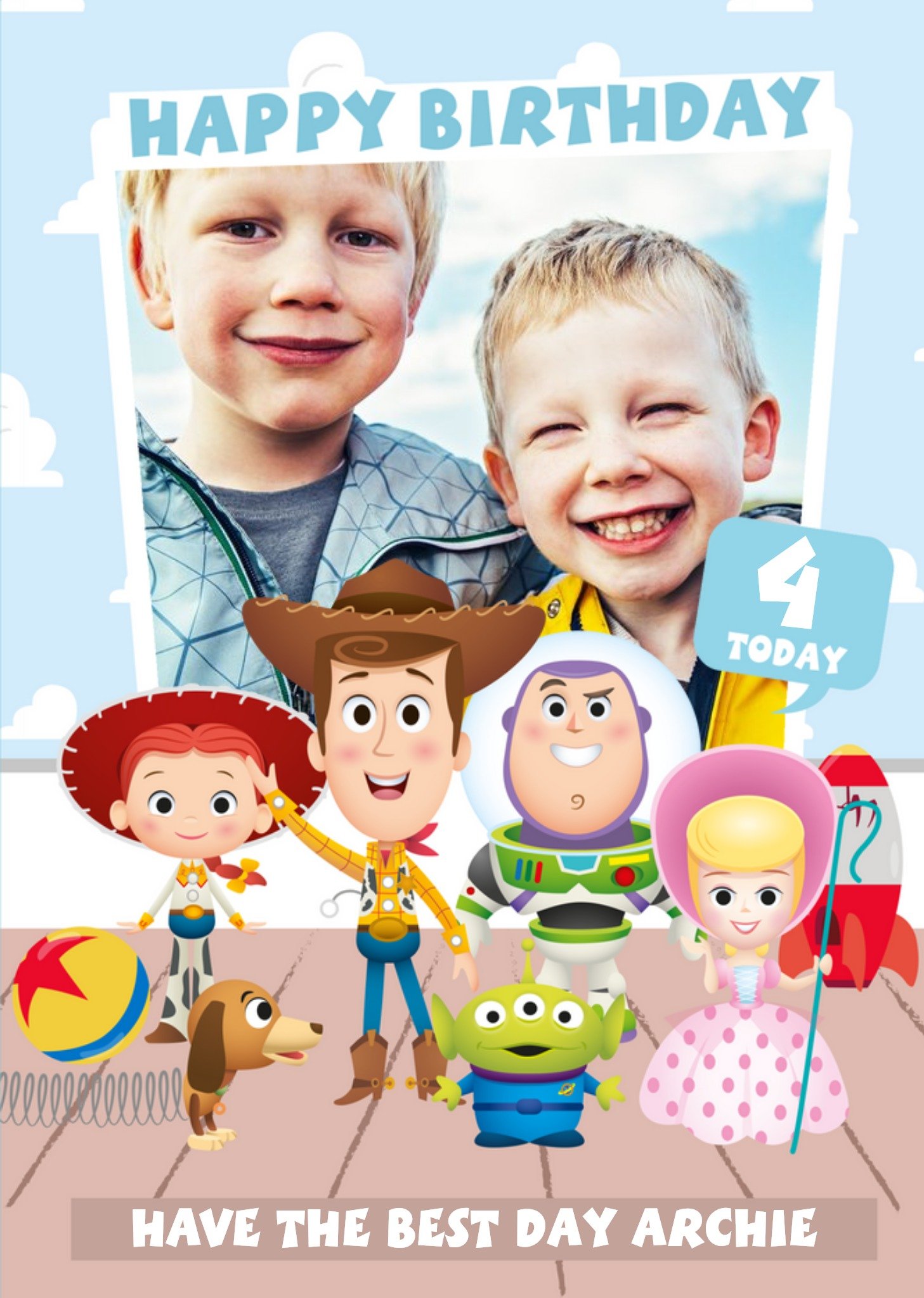 Toy Story 4 - Birthday Card - Photo Upload Ecard