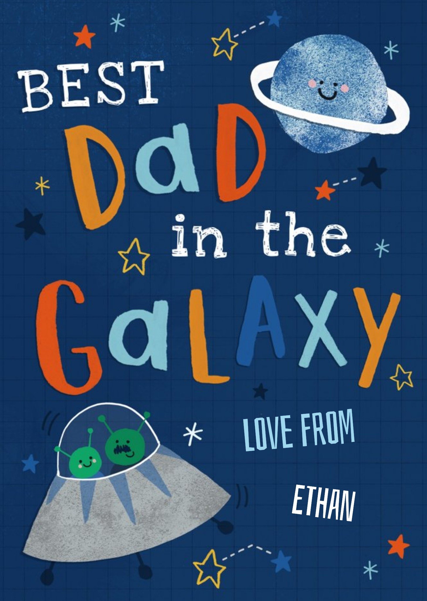 Moonpig Best Dad In The Galaxy Father's Day Card Ecard