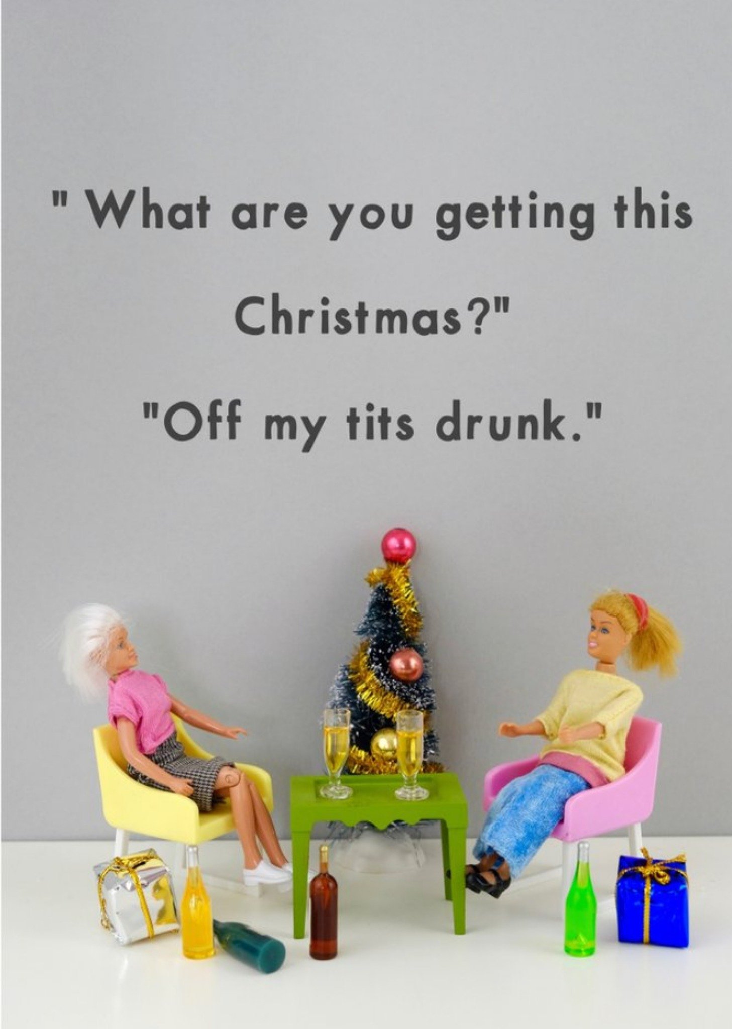 Bold And Bright Funny Dolls What Are You Getting This Christmas Card