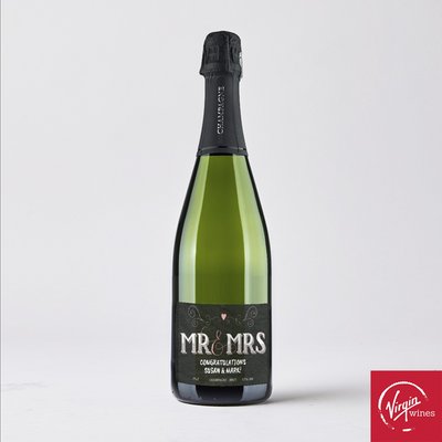 Personalised Mr & Mrs Champagne 75cl
