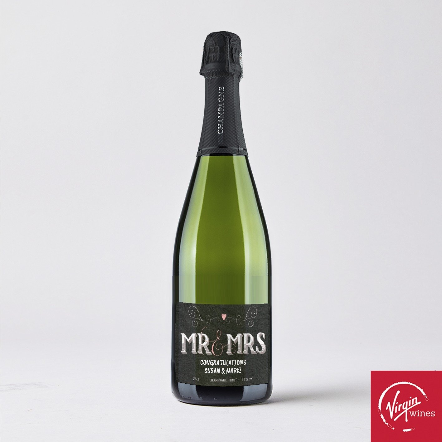 Other Personalised Mr & Mrs Champagne 75Cl Alcohol