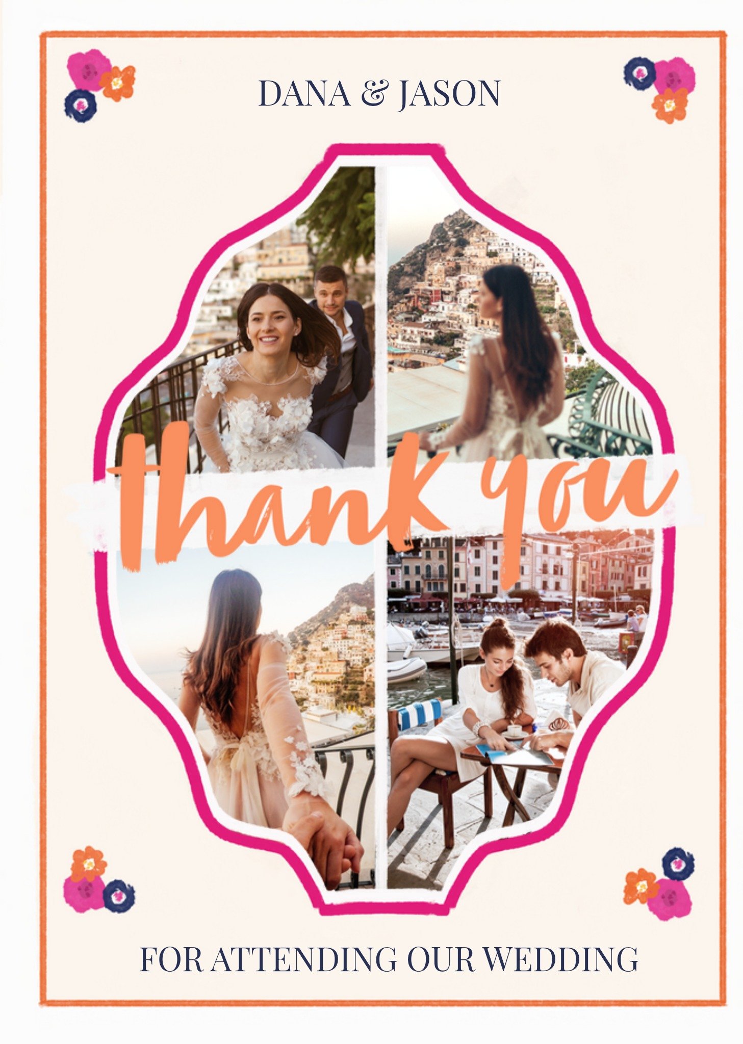 Thank You Photo Upload Wedding Card Ecard