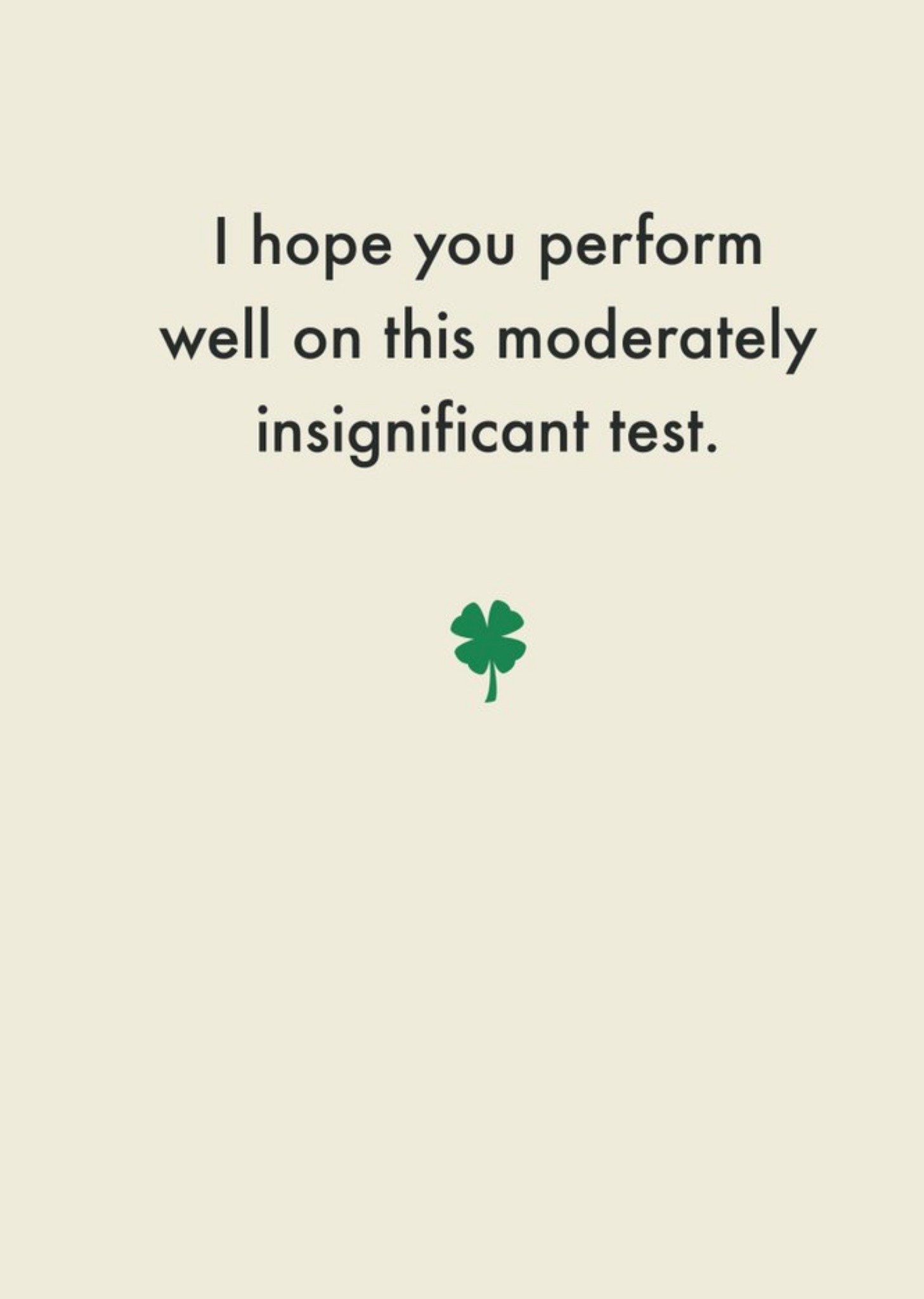 Deadpan Moderately Insignificant Test Funny Exam Card Ecard