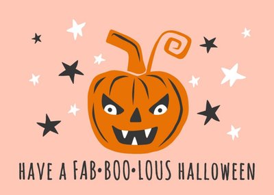 FAB BOO LOUS Pumpkin Halloween Card