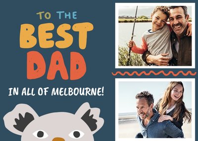 Beck Ng Typographic Father's Day Photo Upload Animals Australia Card