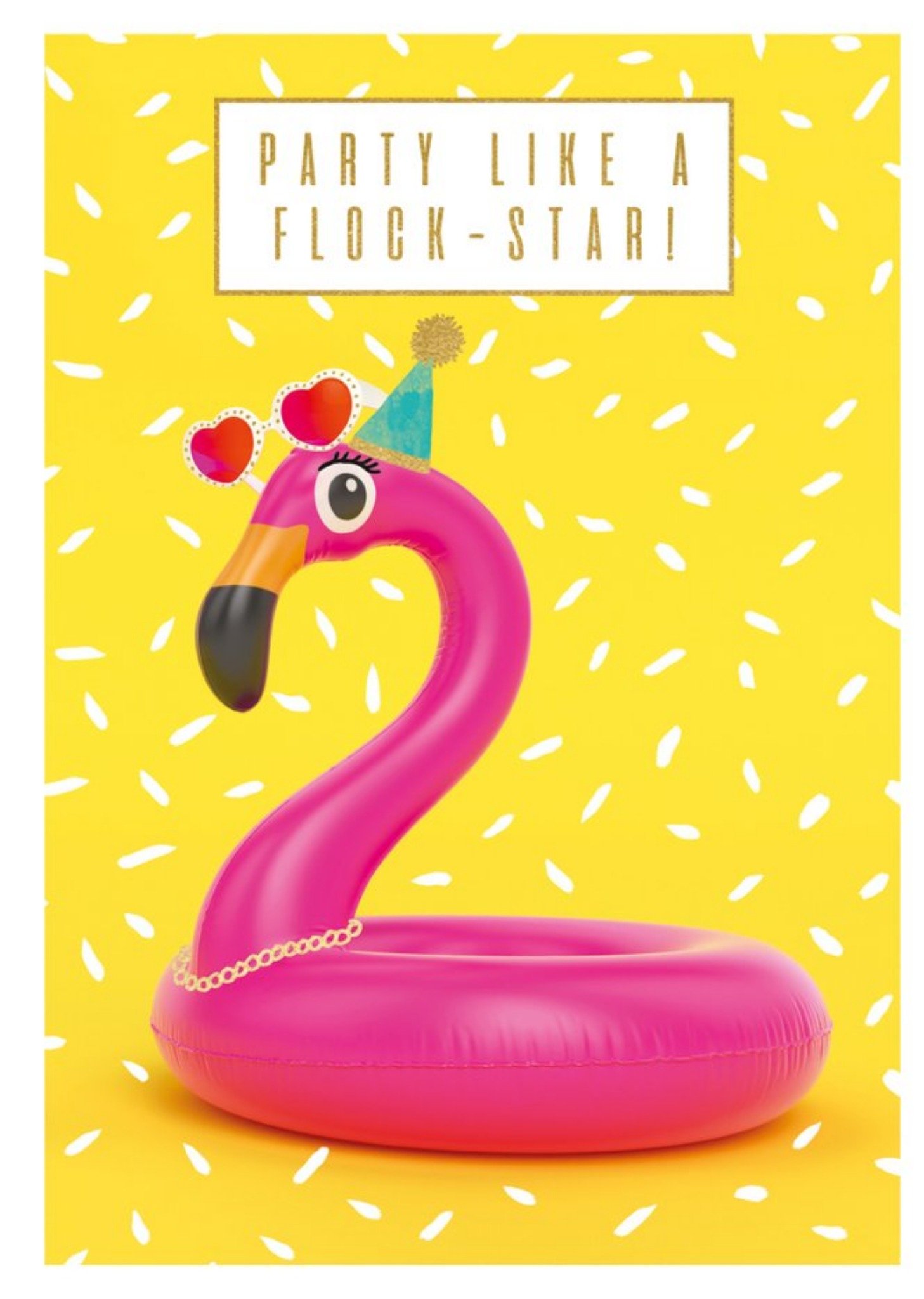 Party Like A Flock Star Flamingo Card Ecard