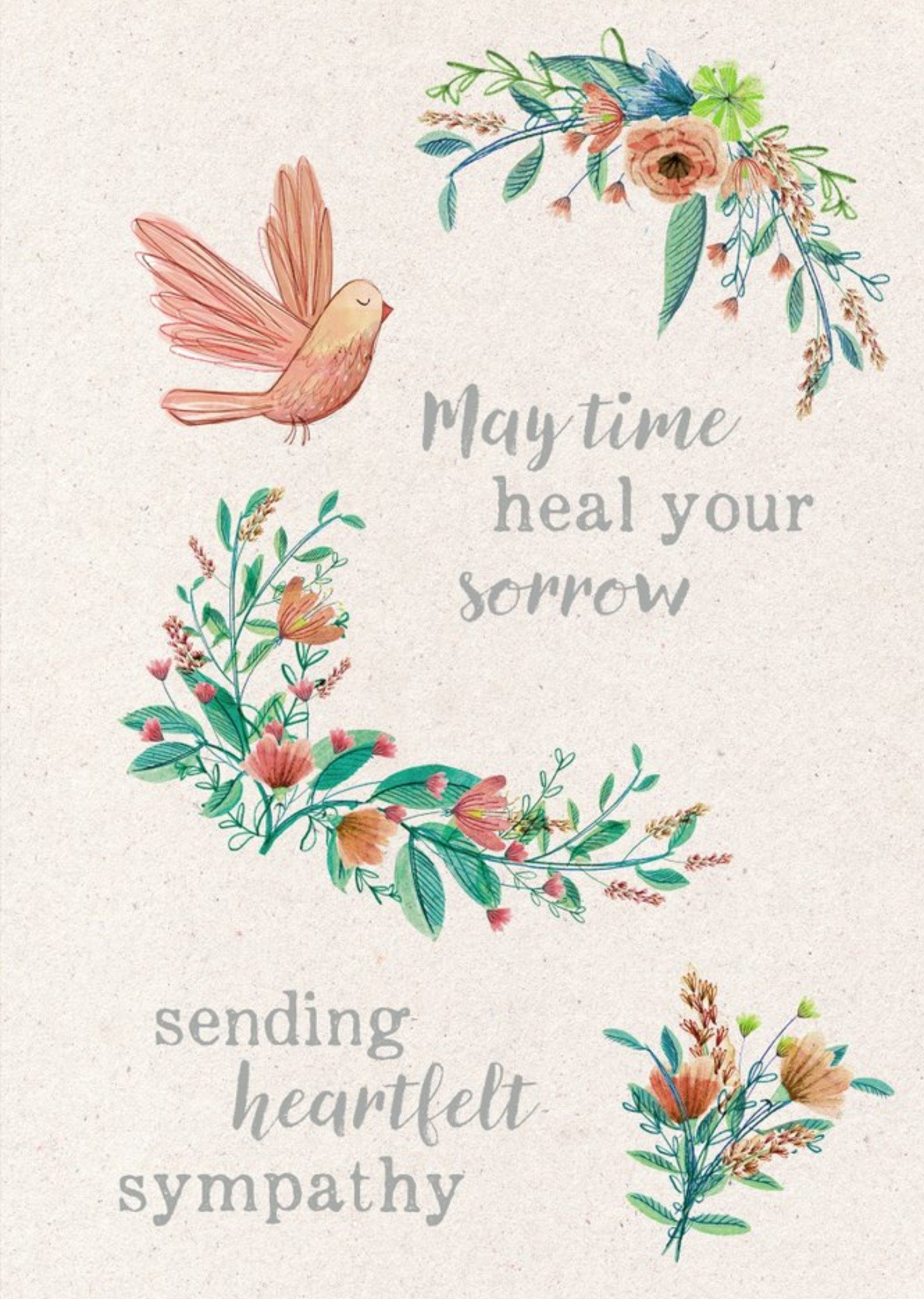 Moonpig Floral Sympathy Card Ecard