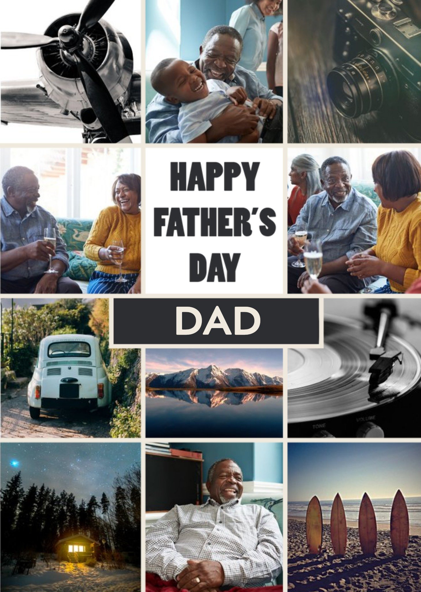 Moonpig Foto Feed Multi Photo Upload Happy Father's Day Card Ecard