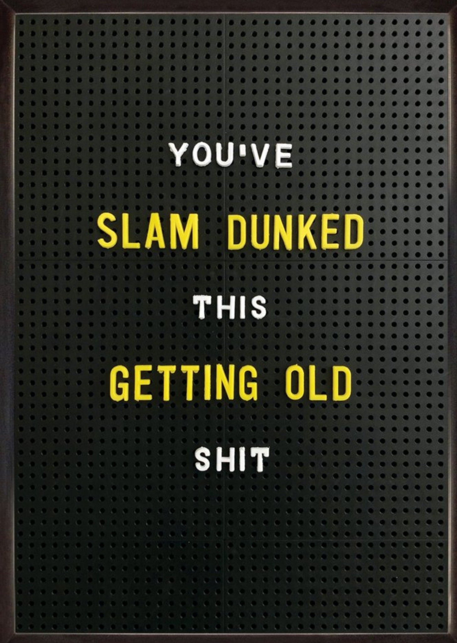 Brainbox Candy Rude Funny Slam Dunked This Getting Old Birthday Card, Large