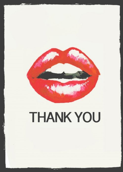 Illustrated Lips Thank You Card