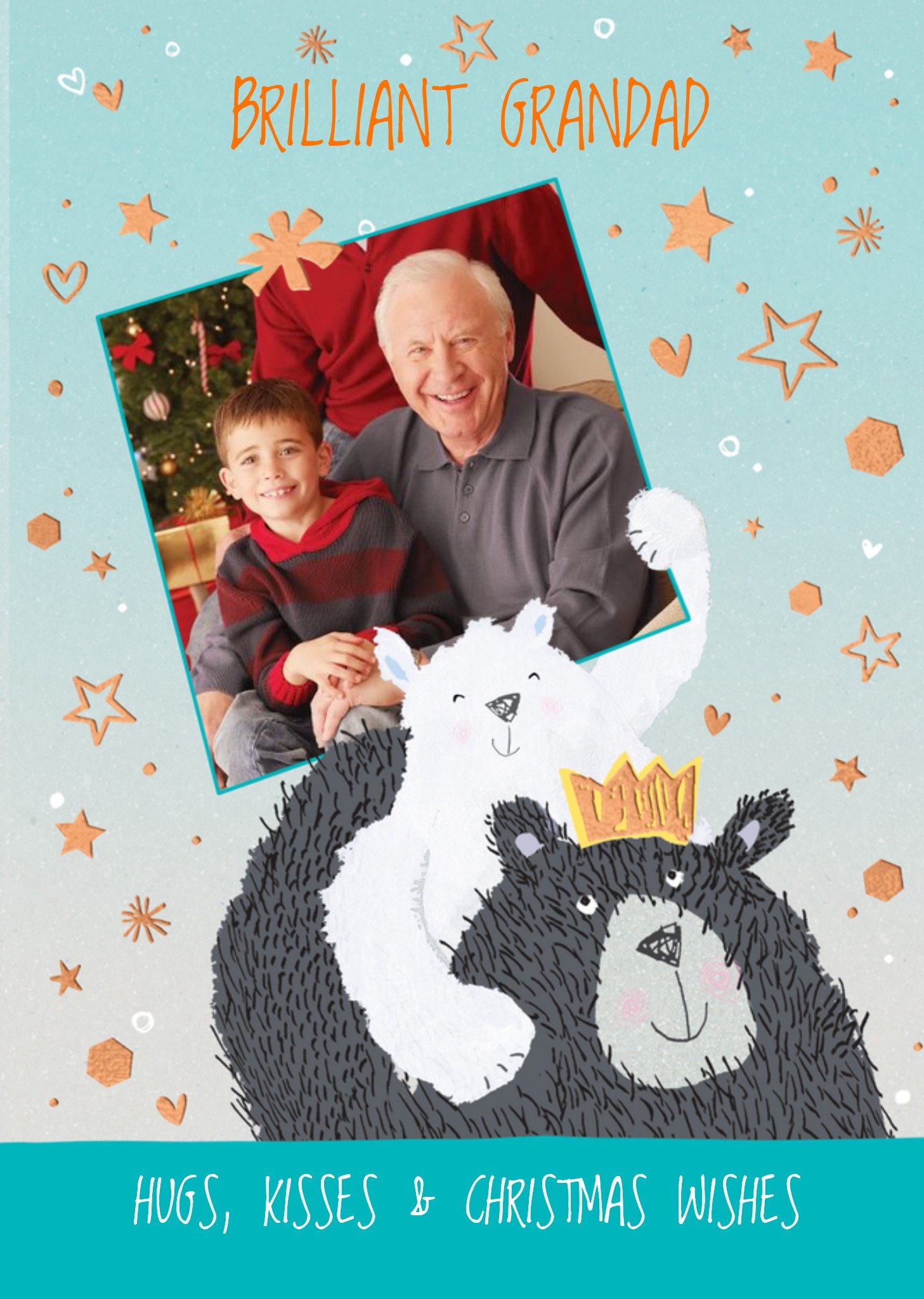 Moonpig Brilliant Grandad Photo Upload Christmas Card Ecard