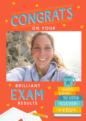 Congrats On Your Brilliant Exam Results Photo Upload Card