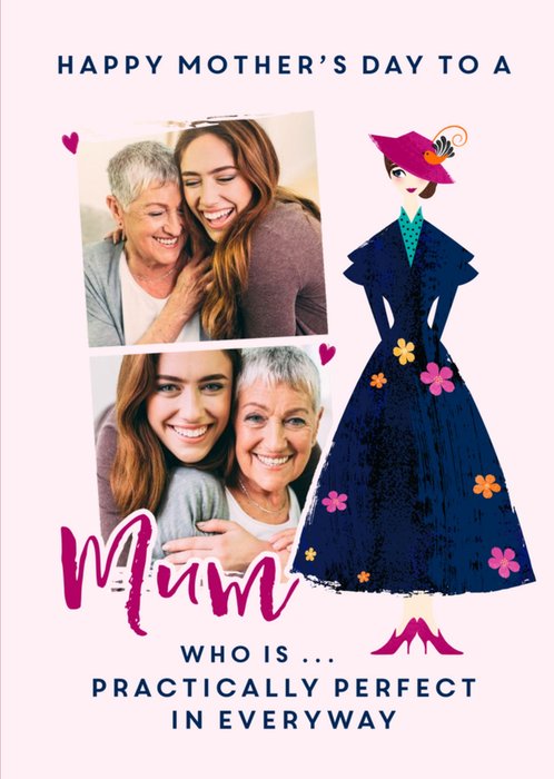 Disney Mary Poppins Perfect In Every Way Mother's Day Photo Card