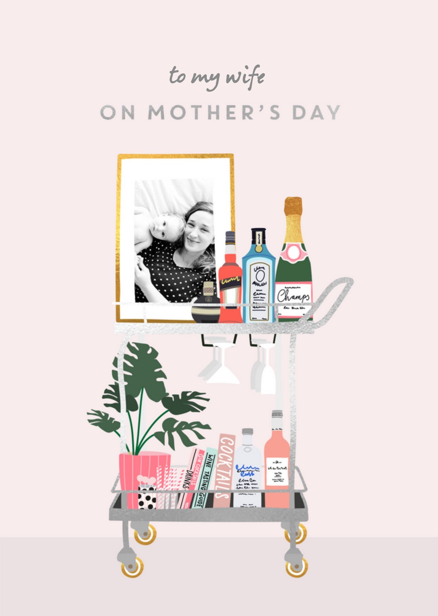 Mother's Day Card - Wife - Cocktails Photo Upload