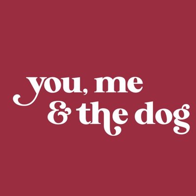 Funny Typographic You Me & The Dog Valentine's Day Card