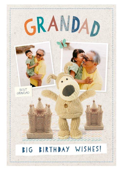 Boofle Grandad Big Birthday Wishes Photo Upload Card