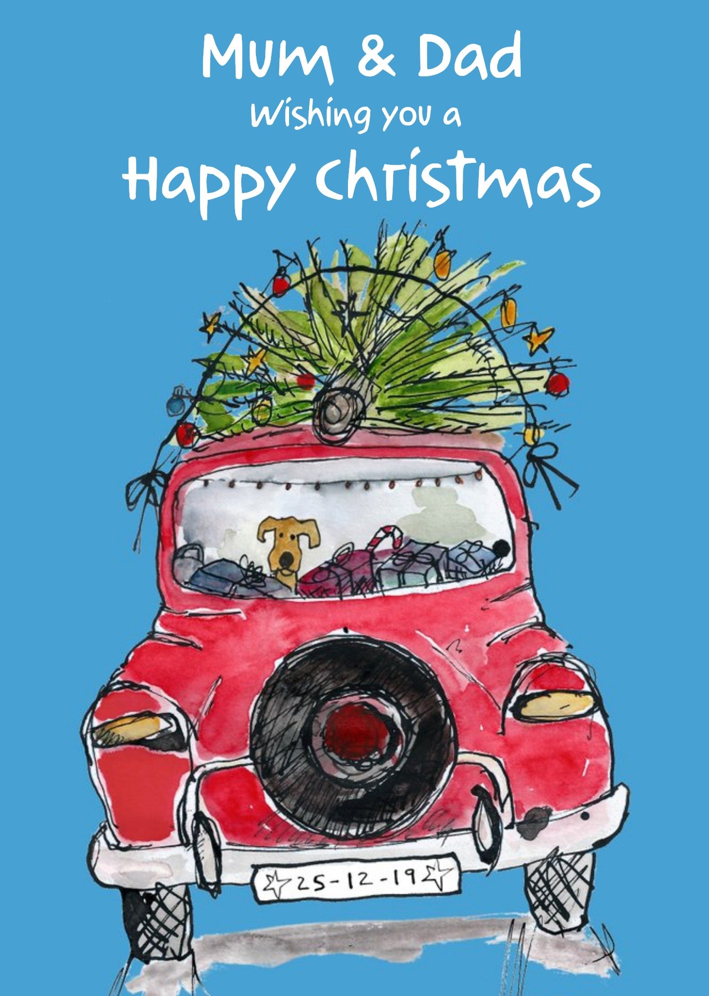 Wishing You A Happy Christmas Mum And Dad Christmas Card Ecard