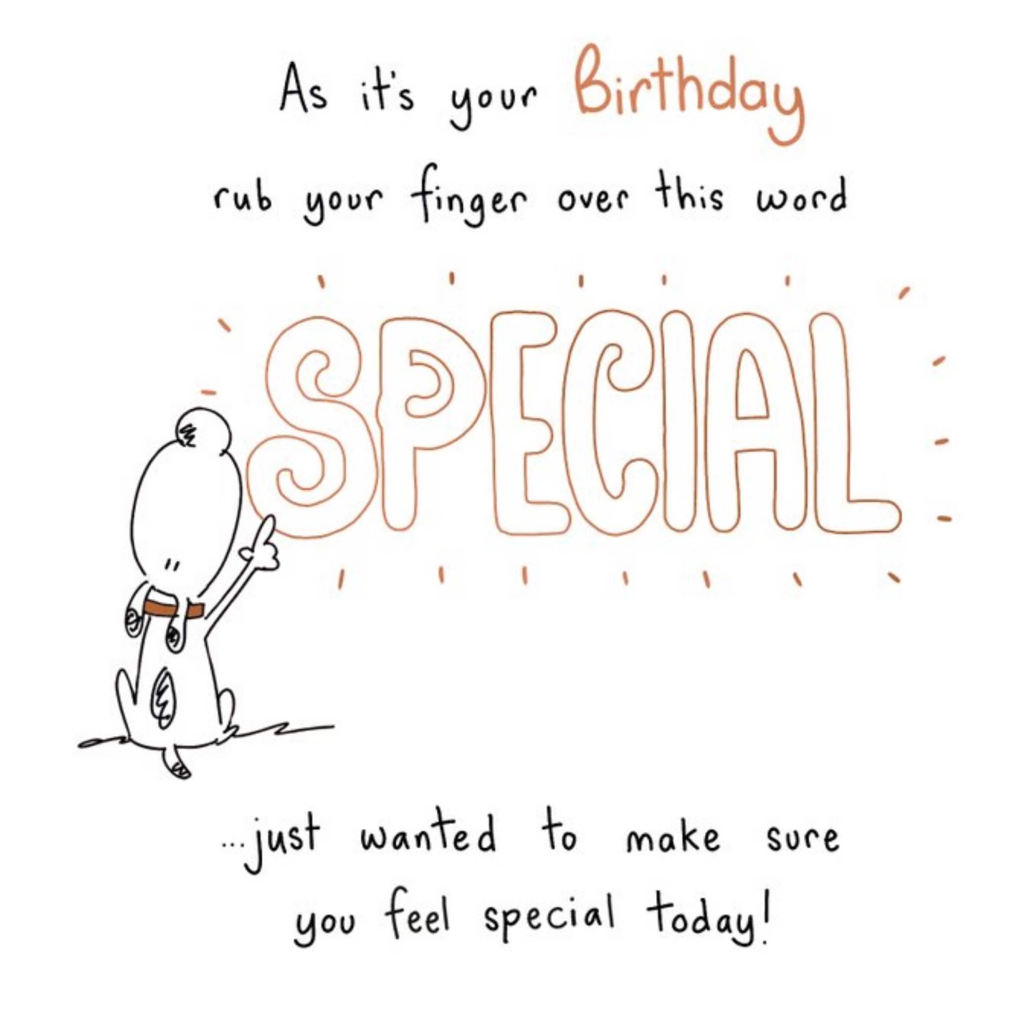 Ukg Cute Illustrated Make You Feel Special Birthday Card, Square