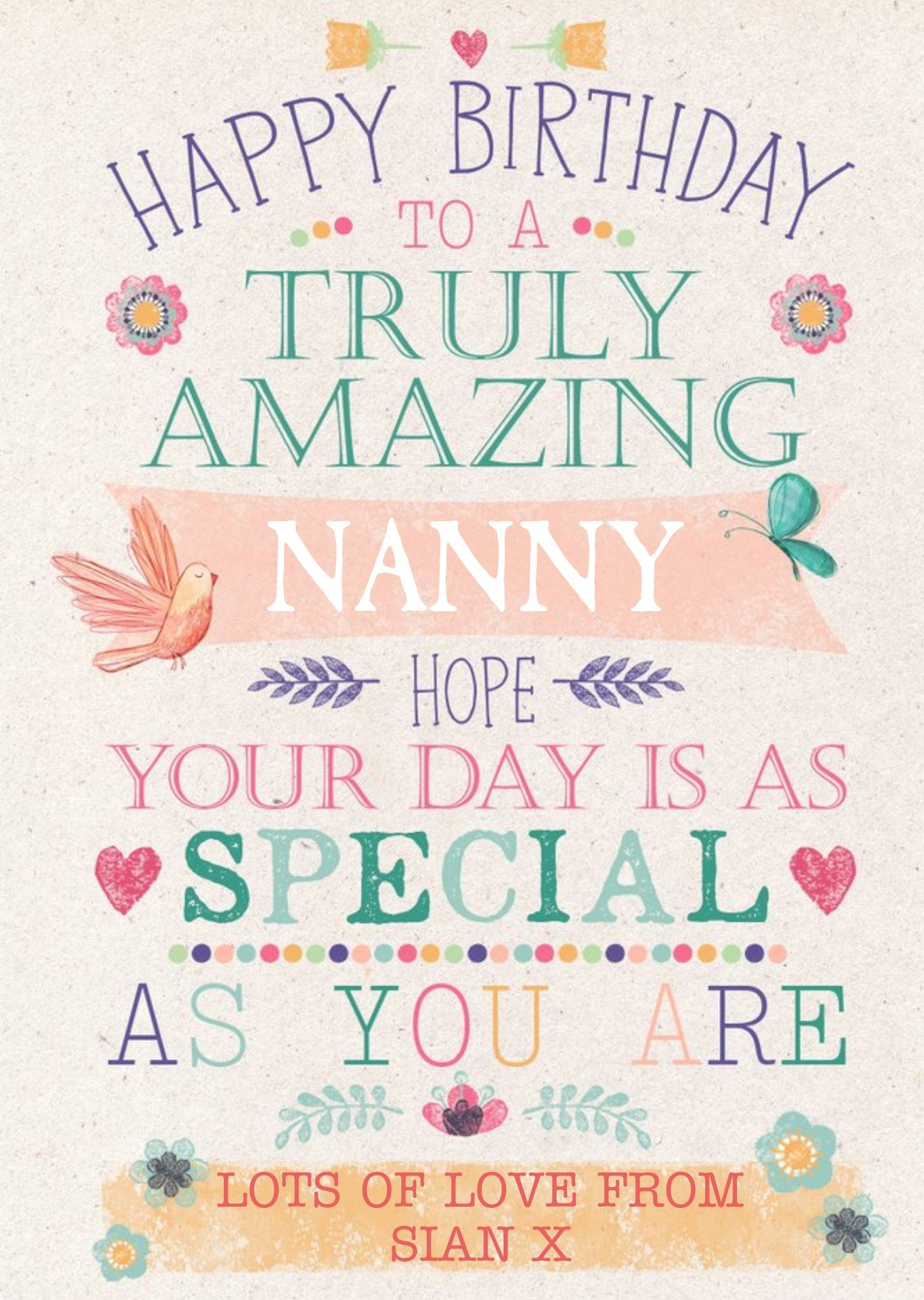 Moonpig Happy Birthday Card - Truly Amazing - Hope Your Day Is As Special Ecard