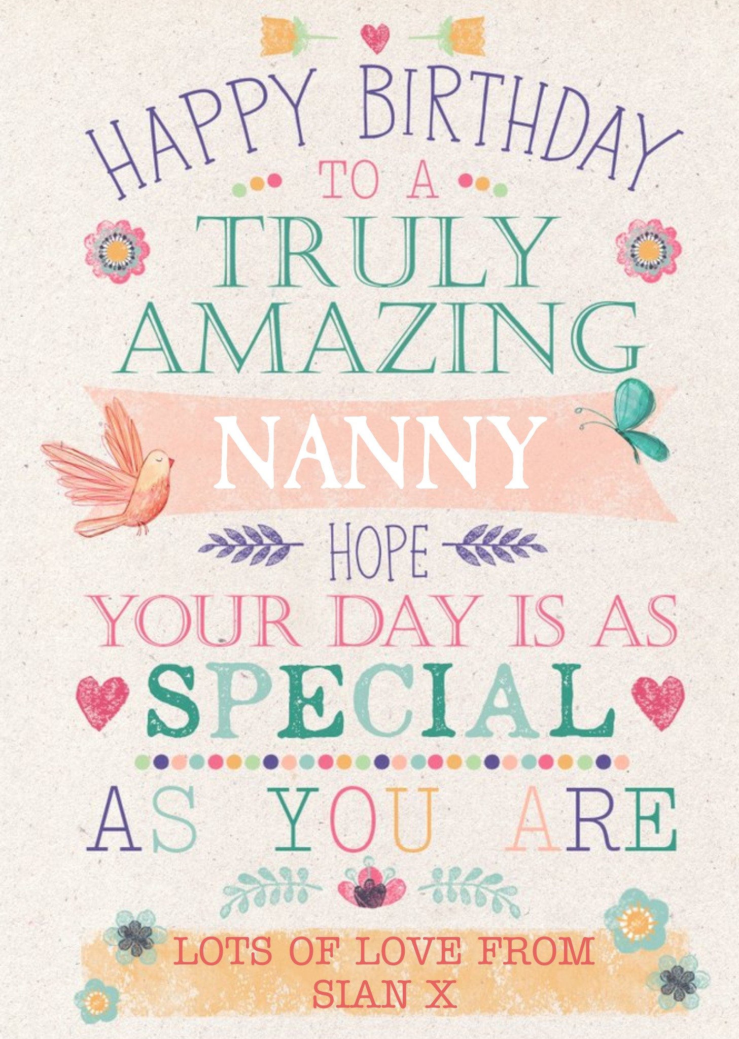 Happy Birthday Card - Truly Amazing - Hope Your Day Is As Special Ecard