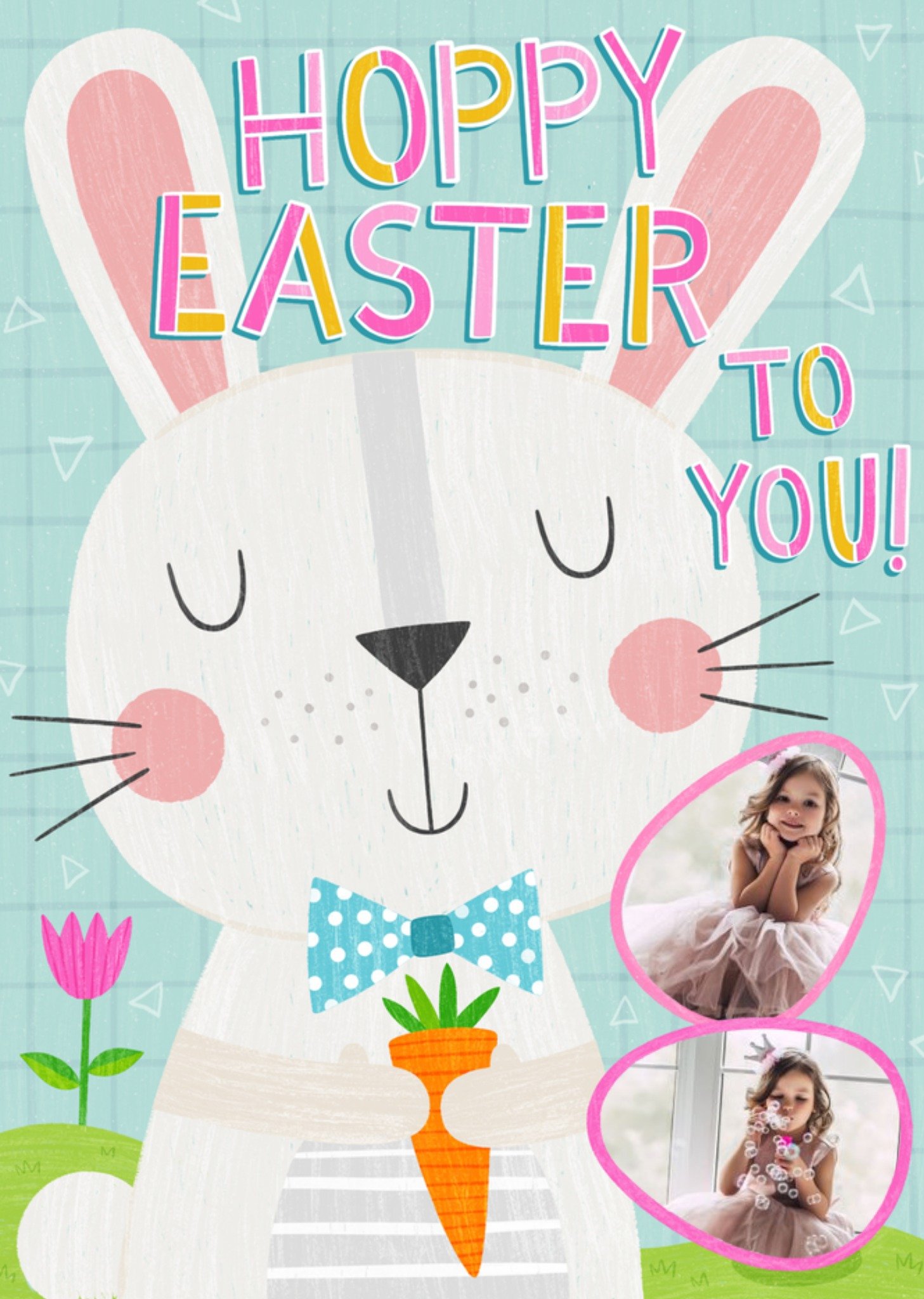 Hoppy Easter Photo Upload Card. Ecard