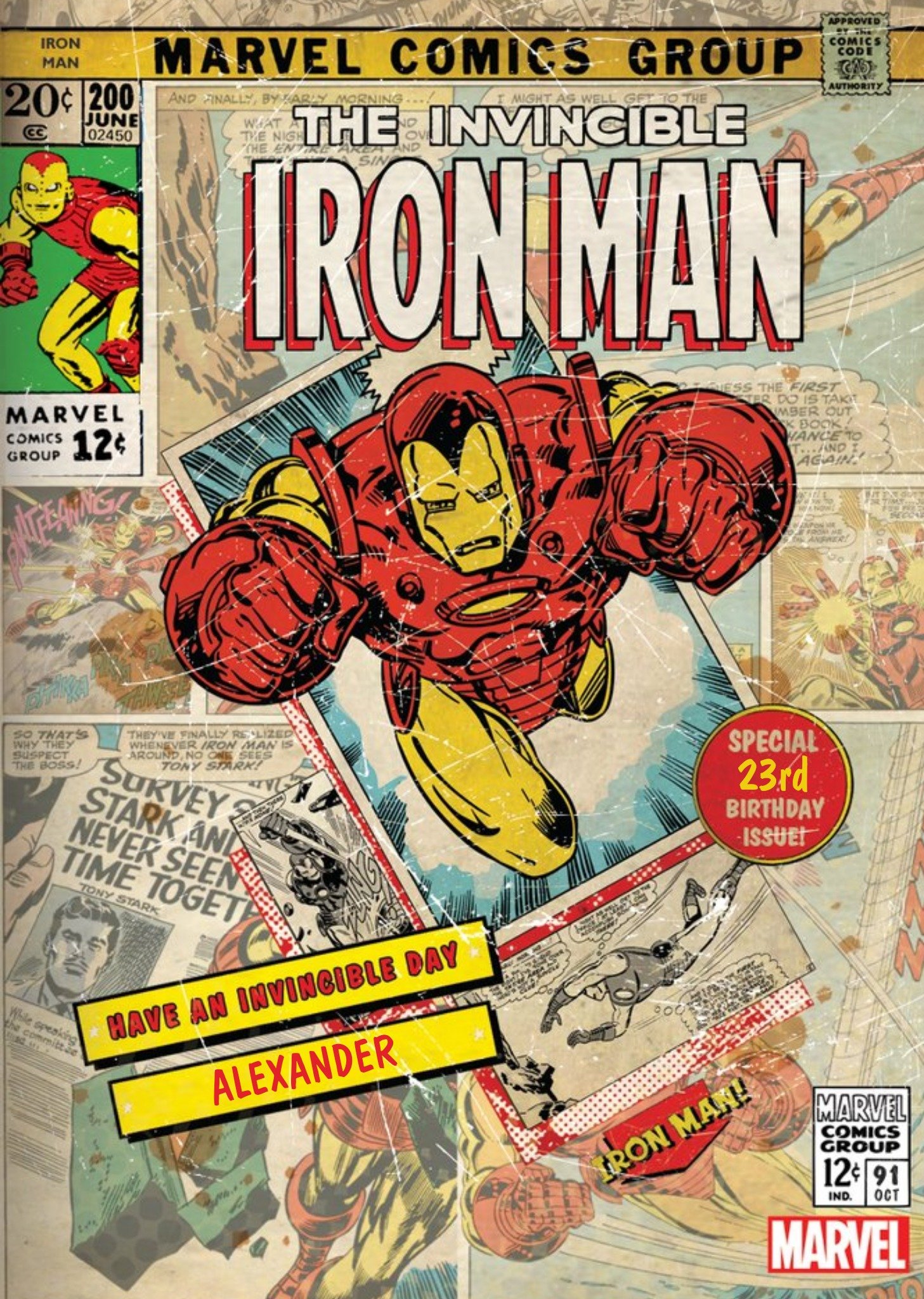 Disney Iron Man Birthday Card, Large