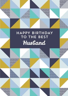 Husband Geometric Birthday Card
