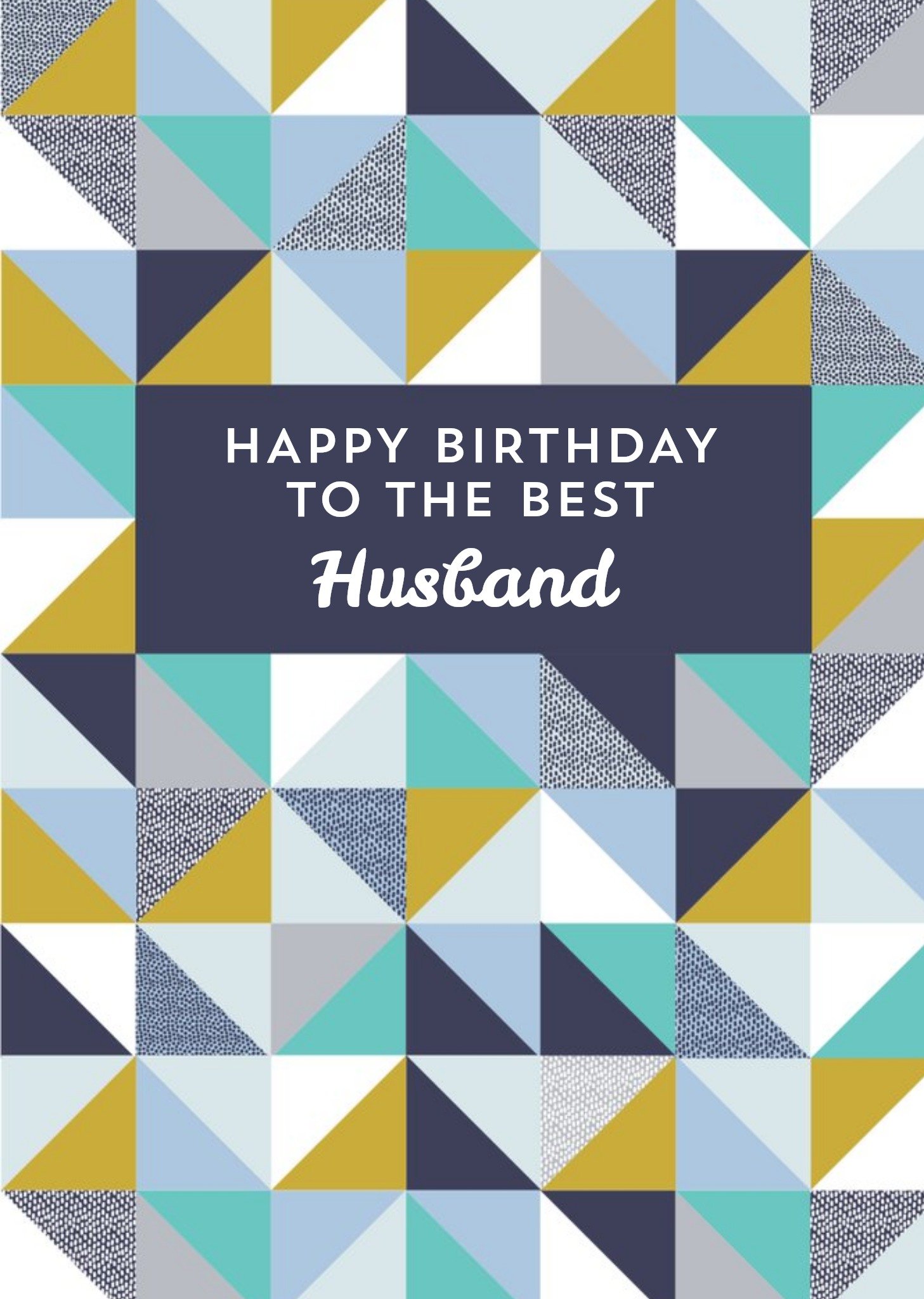 Husband Geometric Birthday Card Ecard