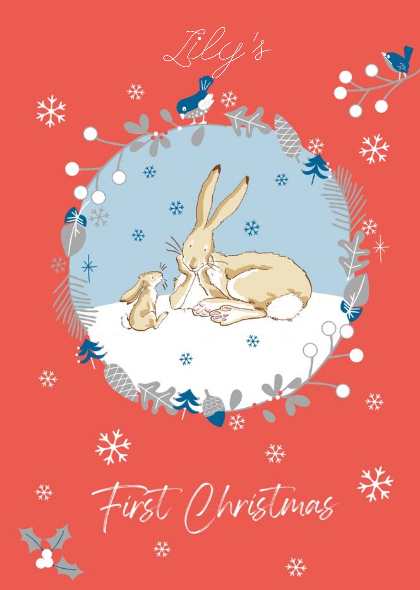 Guess How Much I Love You Danilo Ghmily Illustrated First Christmas Card, Large