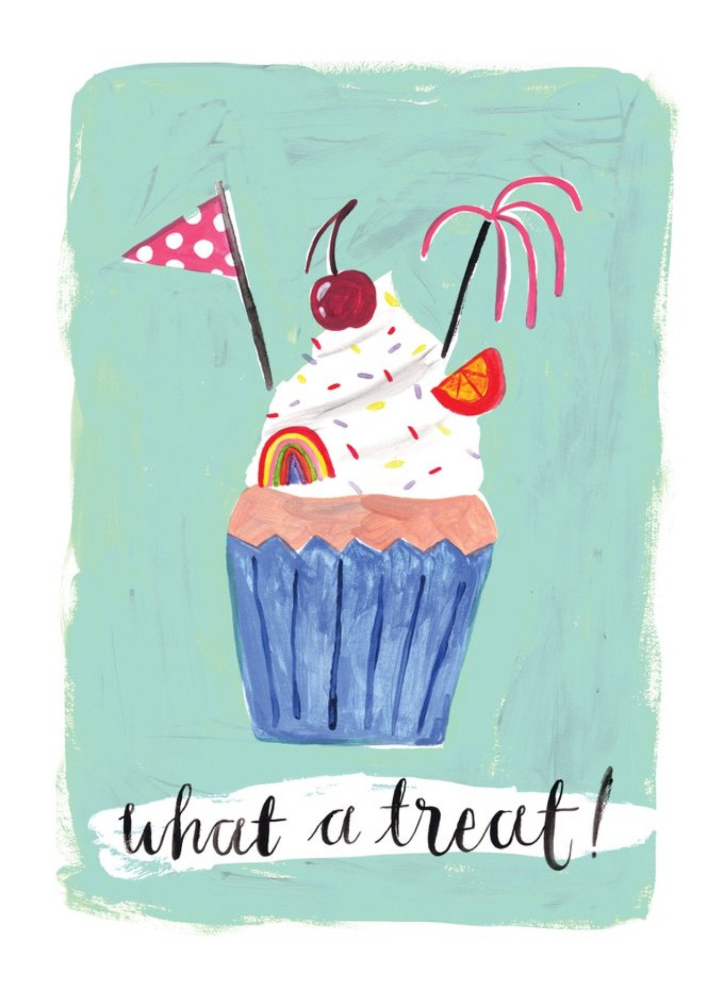 Moonpig Female Birthday Card - Cupcake - Food, Large