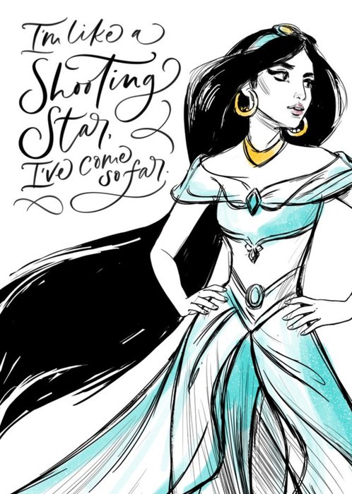 Disney Adult Princess Jasmine. I'm Like A Shooting Star, I've Come So Far Birthday Card