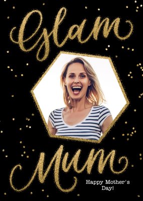 Metallic Gold Glam Mum Personalised Mother's Day Card