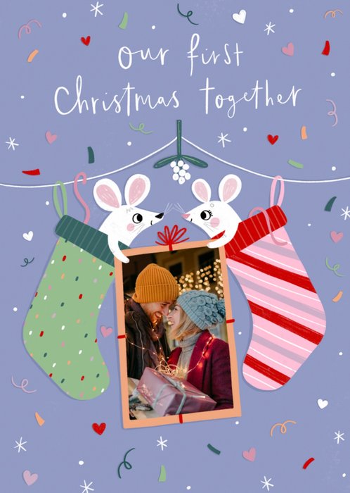 Our First Christmas Together Photo Upload Card