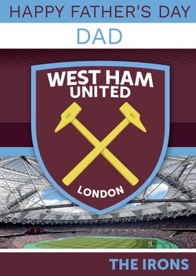 West Ham United Football Happy Father's Day Card
