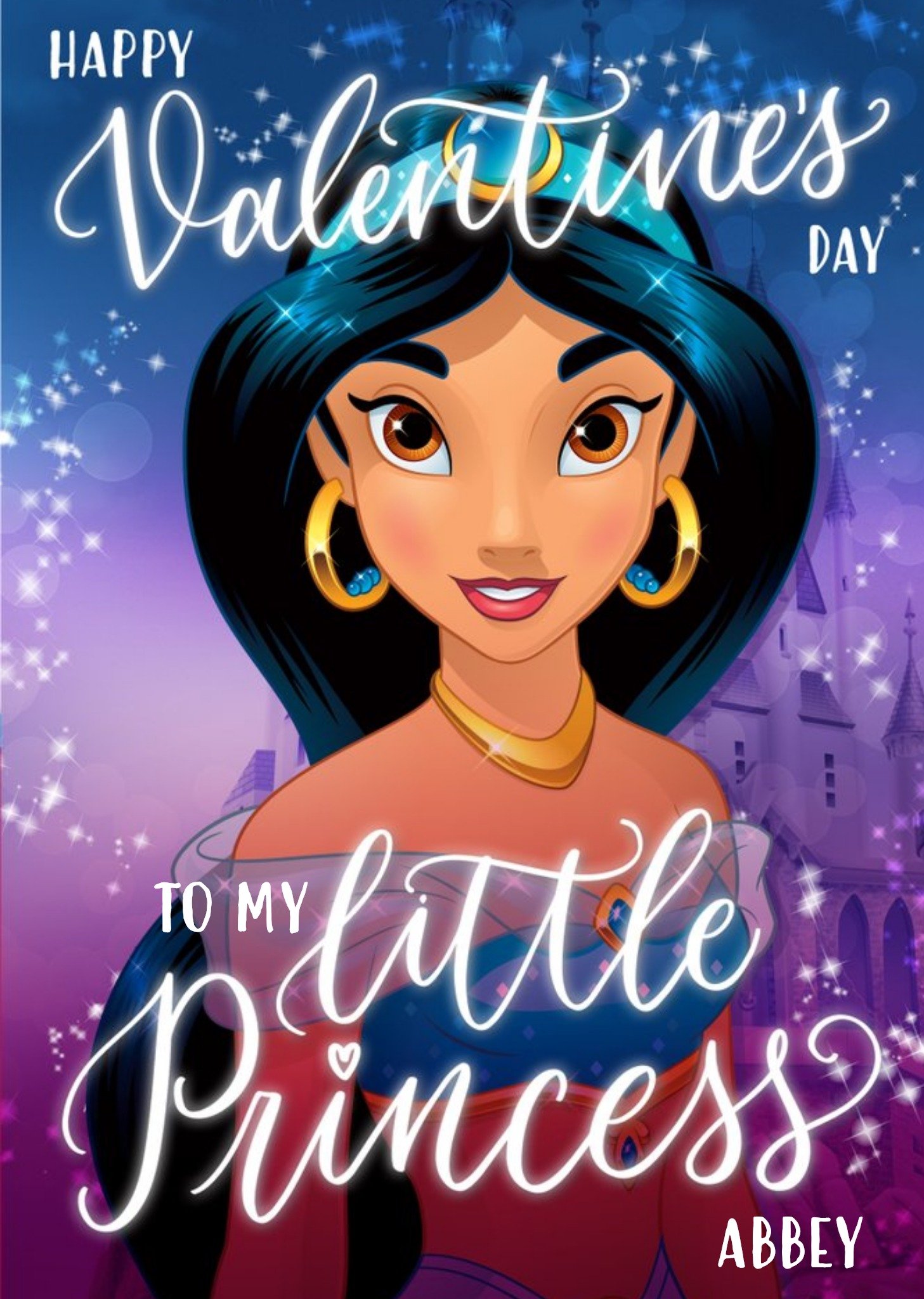 Disney Princesses Disney Princess Jasmine Happy Valentine's Day To Daughter Card, Large