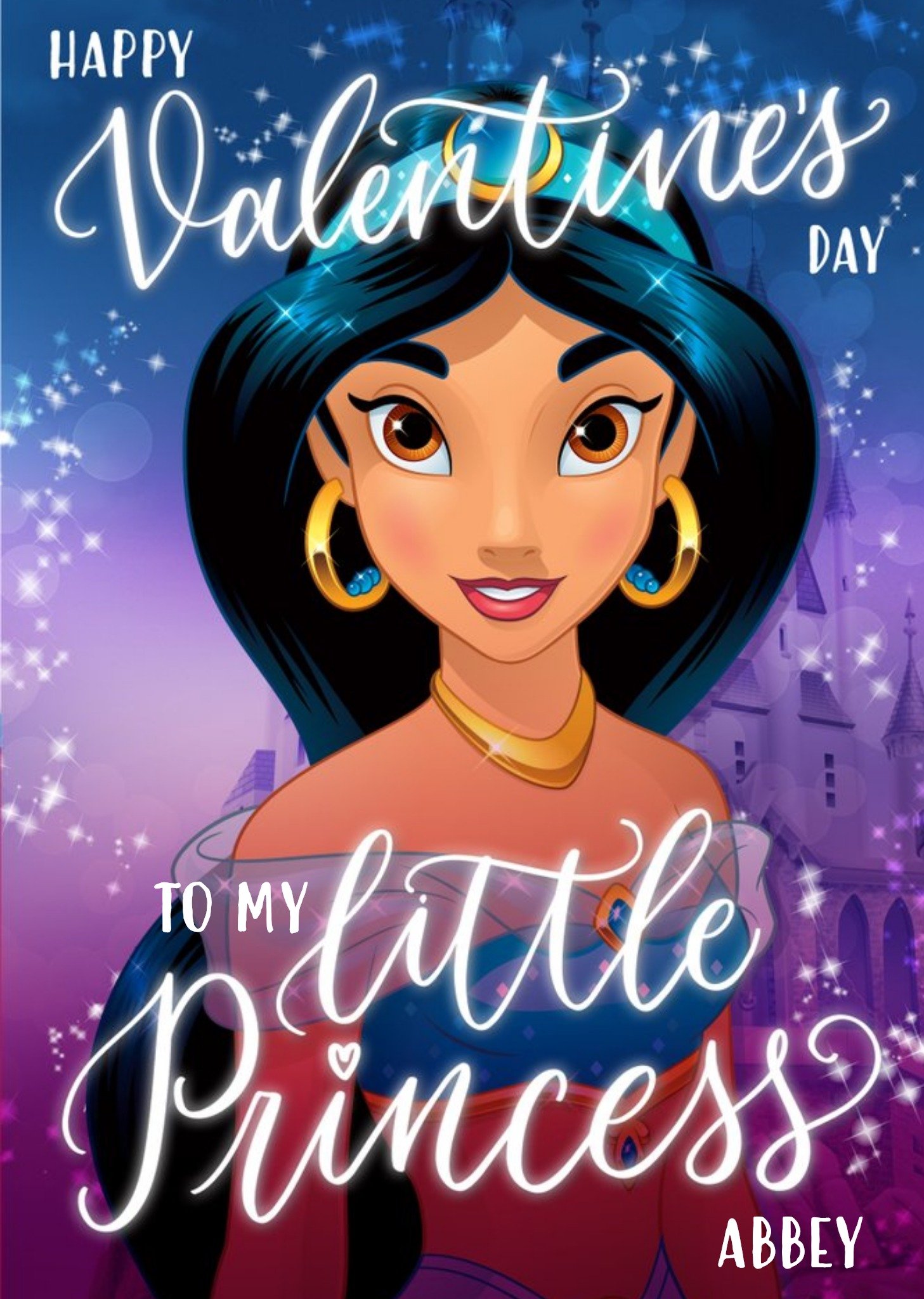 Disney Princess Jasmine Happy Valentine's Day To Daughter Card Ecard