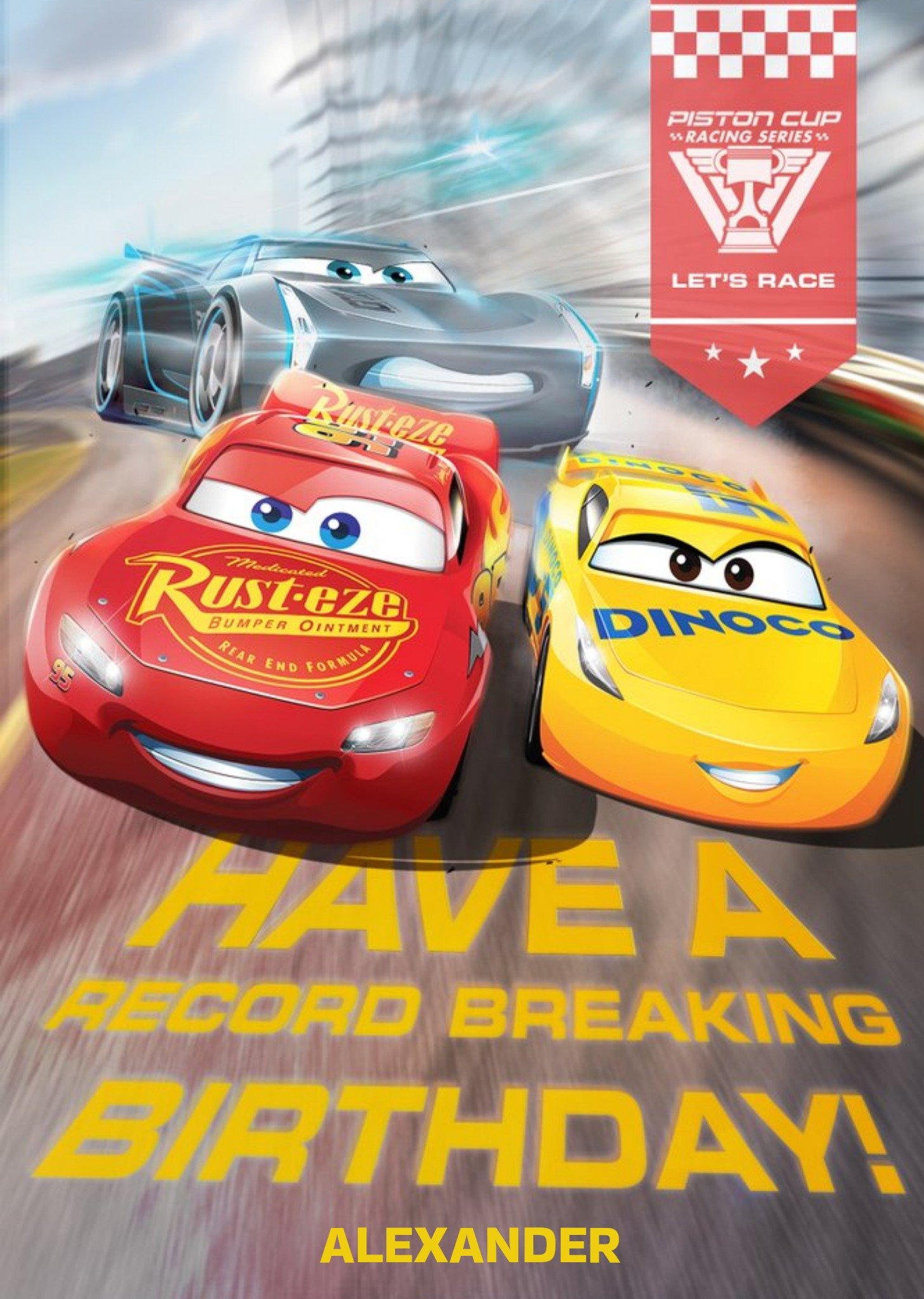 Disney Cars Have A Record Breaking Personalised Birthday Card