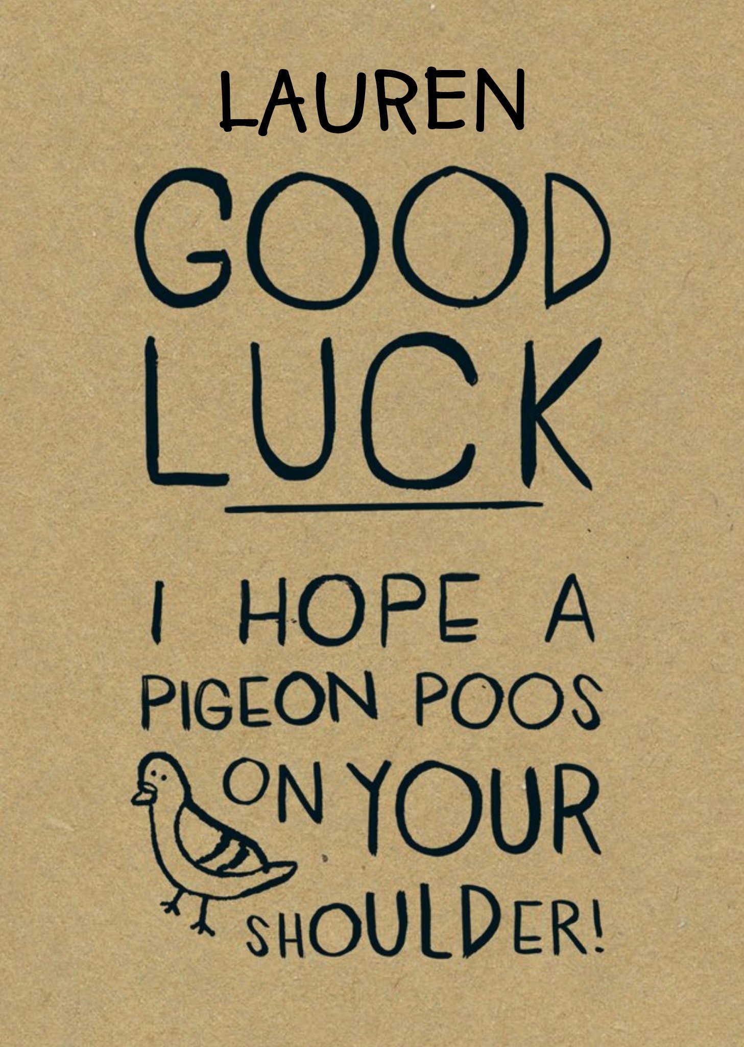 Guk Funny Good Luck Card