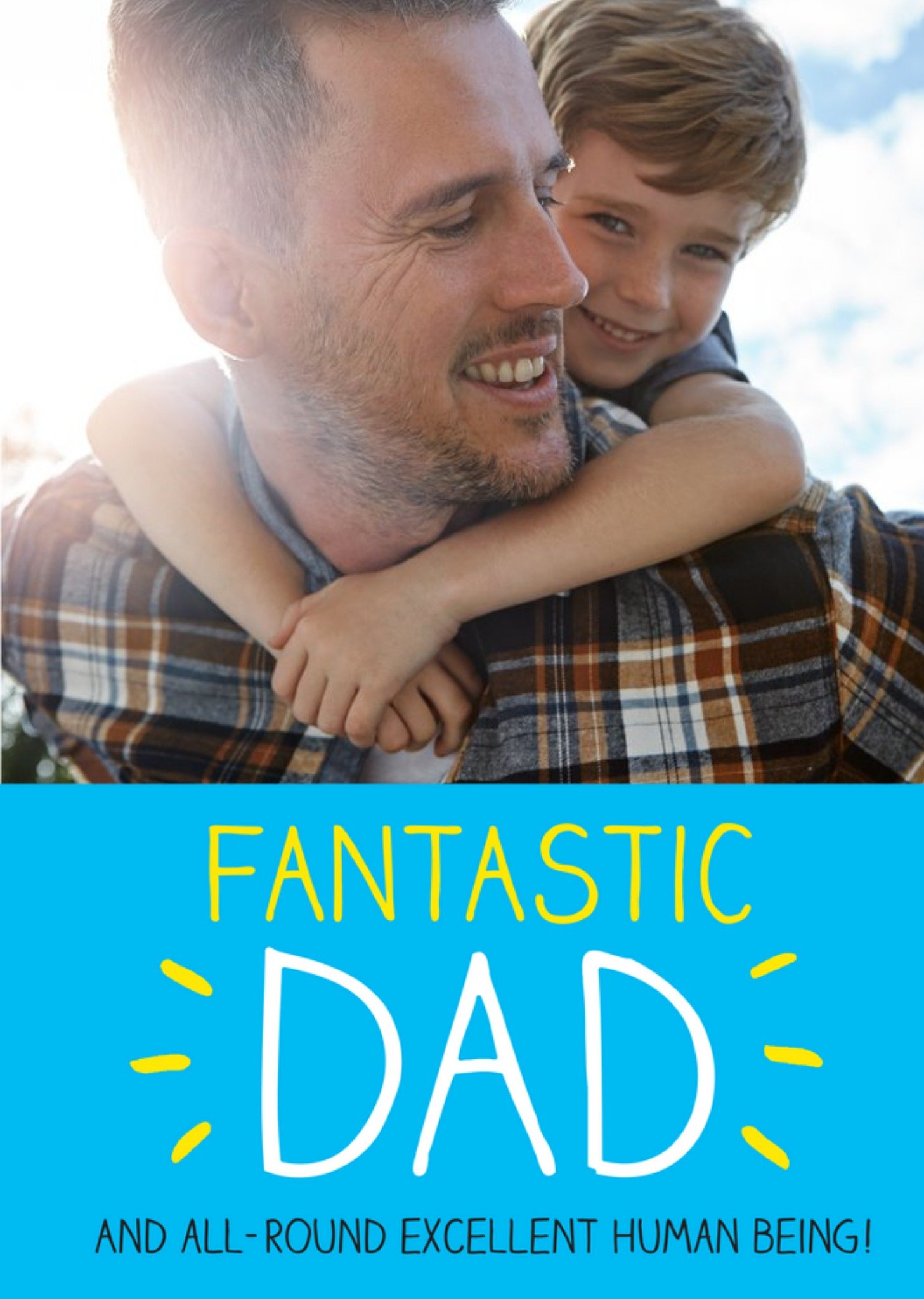 Happy Jackson Fantastic Dad Photo Father's Day Card, Large
