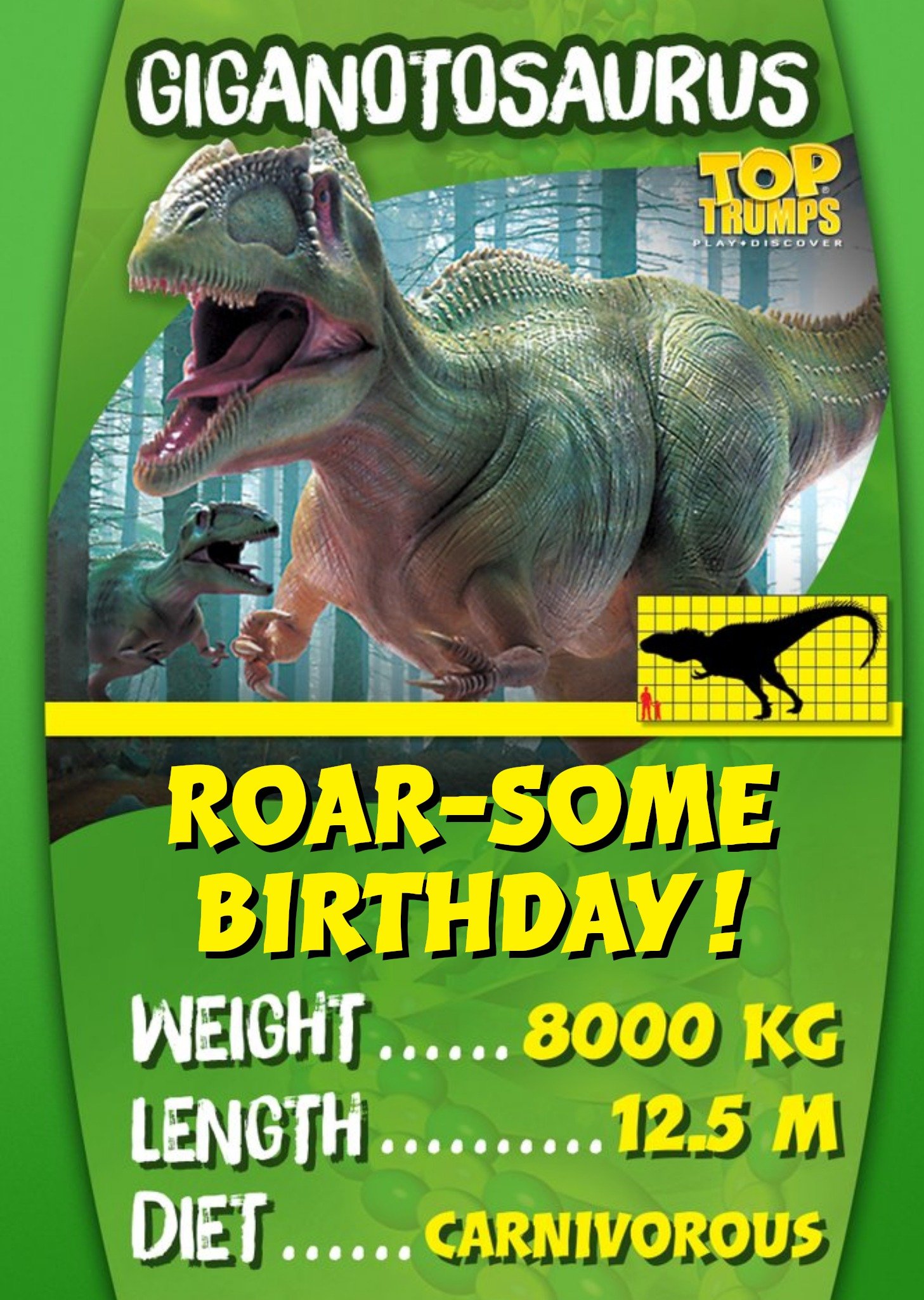 Other Top Trumps Roarsome Birthday Card, Large