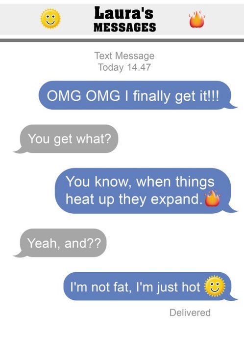 Funny Text Message Hot Birthday Card